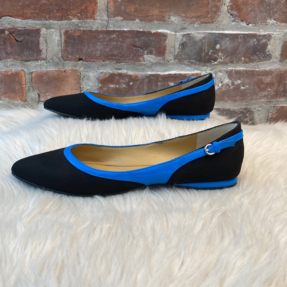 Nine West Black and Blue Flats